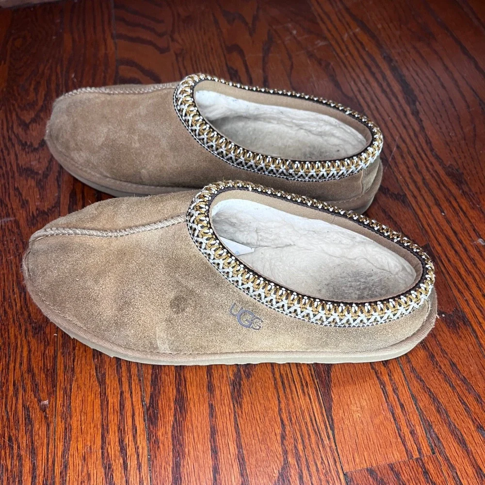 UGG Tasman‎ Suede Slippers Chestnut Brown 1019066K Kids Size 4 Mens 4 Womens 6